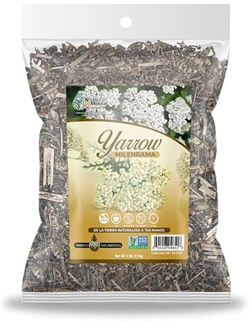 Milenrama Yarrow Herb Herbal Tea 4 oz.-113g Natural Mexican Herb Hierba Wild Crafted Natural De Mexico