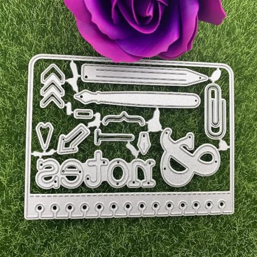 Metall-Stanzformen, 10,2 x 7,7 cm, Notizbuch, Stift, Bleistift, Indikator, Metall-Stanzformen, Prägeschablone, Kartenalbum, Scrapbooking, Vorlage