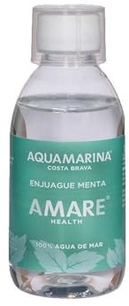 AQUAMARINA - Enjuague Bucal de Agua de Mar | 100% Natural con Menta Japonesa | Refresca y Protege Encías y Dientes | (1 Botella 250ml)