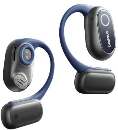 Baseus Bowie MF1 - Cuffie auricolari aperti, Bluetooth, acustica direzionale, bassi potenti, ultra leggere, IPX4, impermeabili, microfono ENC, cuffie senza fili, Bluetooth 5.4, per corsa, allenamento