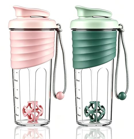 OUOUMUF Protein Shaker Bottle 700ML | protein bottle | eiweiß shaker | Gym Shaker Mit Tritan Mixkugel, Protein bottle für Training & Reisen, geruchsneutral & stabil
