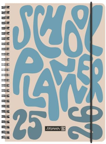BRUNNEN Schülerkalender (2025/2026) Bubble Planner, 2 Seiten = 1 Woche, A5, 208 Seiten, PP-Umschlag, mehrfarbig