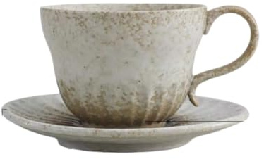 HDJNal Juego de taza y platillo de cerámica de estilo vintage, 4 onzas, tazas con platillos para pequeños tragos de café, taza de té de estilo japonés para cualquier cocina o cafetería, porcelana apta