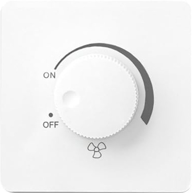 Controlador de Velocidad de Ventilador de Techo Tipo 86 Montado en Superficie,Interruptor de Pared for Montaje en Superficie,Interruptor de Pared de Controlador de Velocidad Continuo,Blanco