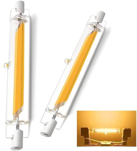 ACAATVE R7S LED 118mm Dimmbar 20W Lampen Ersatz für 200W Halogen Glühbirnen, LED R7S 118mm Warmweiß 3000K 2000 LM, 360°Abstrahlwinkel, Kein Flackern für Deckenfluter Stehlampe Wandleuchte, 2er Pack