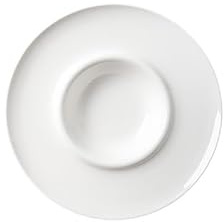 EINES Platos apilables de 10.5 pulgadas, vajilla de cocina de hotel, platillo volador de cerámica, plato frío, club, restaurante, fusión, plato especial de hierba (10.5 pulgadas)
