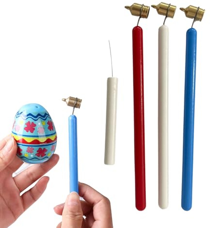 Påskägg vaxpennor – pysanky dekorationssats med metallspetsar, 4-delars set med vätskeförfattare med 0,4 mm 0,5 mm 0,7 mm precisionstips för äggritning | traditionella ukrainska konsttillbehör för