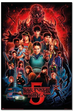 Grupo Erik - Poster Stranger Things Saison 5 - Deco Maison, Decoration Murale, Affiche Décorative