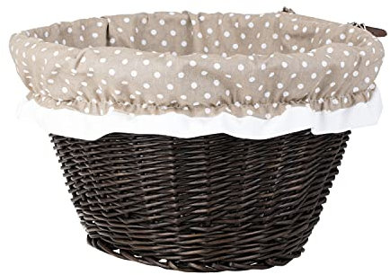 e-wicker24 Alles aus Weide Fahrradkorb vorne Groß Korb geflochten für Fahrrad Gepäckträger Retro Fahrradkorb aus Weide für Lenker Vintage Stil Weidentransporter Einkaufskorb Weide