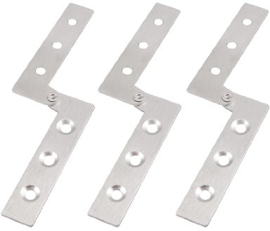 Aexit Window Fitting Clothes Hangers Part 2.4 Long Silver Tone Stainless Steel Door Children's Clothes Hangers Hinge Pair