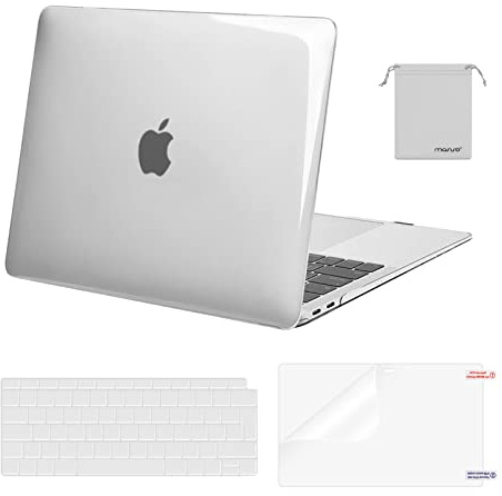 MOSISO Compatible with MacBook Air 13 inch Case 2021-2018, Crystal Clear