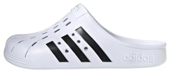 adidas Mixte Adilette Clogs, Cloud White/Core Black/Cloud White, 42 EU