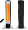 VASNER HeatTower schwarz + AirCape schwarz – Infrarot Standheizstrahler 2500 Watt mit Abdeckhaube, Heizstrahler Terrasse, 4 Heizstufen, Fernbedienung, Terrassenstrahler elektrisch, IP65 Outdoor Schutz
