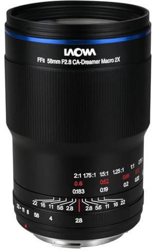 LAOWA Objectif 58mm f/2.8 2X Ultra Macro APO Compatible avec Canon RF | Provenance France. Emballage securisé. Livré avec Facture dont TVA.