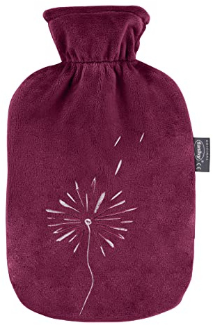 Fashy 2, 0 L Wärmflasche mit Flauschbezug, 67407 55, Lila