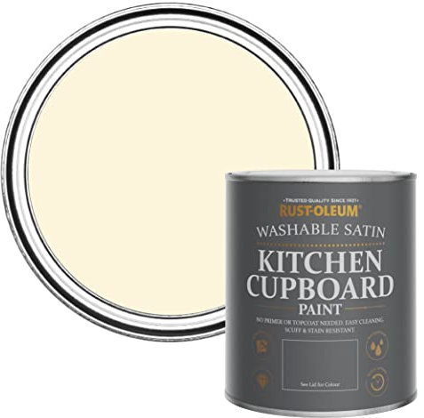 Rust-Oleum Peinture Blanche pour Meubles de Cuisine, Finition Satinée - Crème Fouettée 750ml