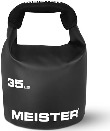 Meister Beast tragbare Sand-Kugelhantel – weicher Sandsack Gewicht – 15,9 kg – Schwarz