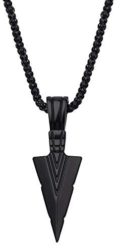 Bysonglezai Herren Ketten Frauen Anhänger Chain Männer Geschenk Mode Schmuck Schwarz Anhänger Lange Kette Halsketten Herren Halsketten BlackGunPlated