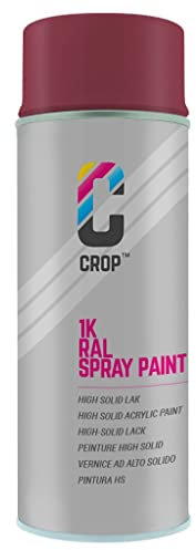 CROP Lackspray RAL 4002 Rotviolett - Hohe Deckkraft, SCHNELLE TROCKNUNG, 100% inaltérable - Auto, Motorrad & Heimwerken - Hochglanz - 400 ml
