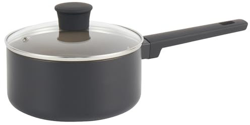 Salter BW12878EU7 - Pentola in ceramica da 18 cm, alloggiamento in alluminio riciclato, rivestimento antiaderente sano senza PFOA e PFAS, adatta a induzione, facile da pulire, impugnatura morbida,