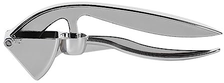 OUNONA Garlic Press Corer Garlic Masher Kitchen Tool for Home Restaurant Use Stainless Steel Press Crusher Rocker