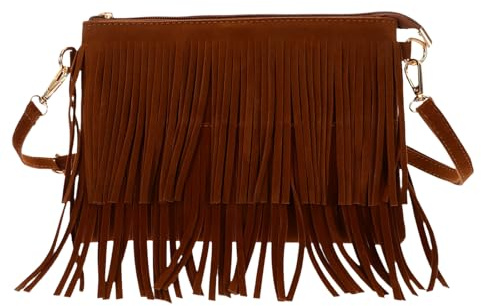 BELLIFFY Vintage Fringe bags for Women Tassel Crossbody Shoulder Bag Western Fringe Purse Large Capacity Tote for Shopping Work Travel Coffee