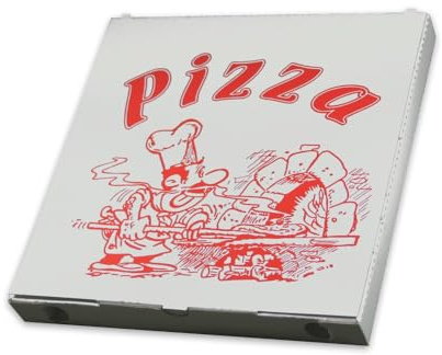 Pro DP 50-200 Pizzakartons Pizzaboxen Pizzaschachteln Kraftkarton weiß mit Neutralmotiv versch. Größen 3-7cm hoch (30x30x3cm 200St)
