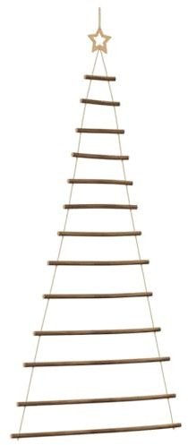 vidaXL Hängender Weihnachtsbaum mit Sternspitze 86x180 cm Naturzweig
