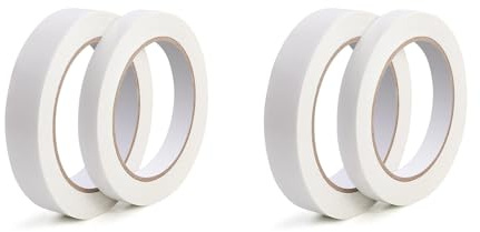 4 Rolls Double Sided Craft Tape 10mm & 15mm Easy Tear for Scrapbooking DIY | Strong Adhesive Hold, 48 Metres Total Length, Residue Free Removal, Multi Surface Compatibility, Versatile Household Use