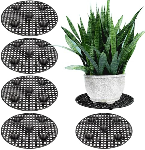 Lotvic 6 Pcs Plant Pot Stand, 30cm/12inch Plant Pot Elevator, 2.5cm/1in Height Plant Pot Feet, Pot Feet for Outdoor Plant Pots, Flower Pot Holder for Indoor Garden Deck Floor (6 Pcs, 30cm/12)