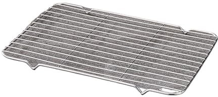 Barbecue Net Stainless Steel Cooling Rack Non-Stick Pastry Cake Stand Oven Baking Tray Macarons Bread Biscuit Pan Barbecue Cooking Mesh Shelf for Baking Smoking(35x24x1.5cm)