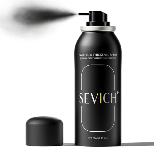 Sevich Spray pour fibres capillaires – Poudre épaississante instantanée pour hommes et femmes, fibres capillaires pour cheveux clairsemés, retouche de racines, imperméable, résistant à la