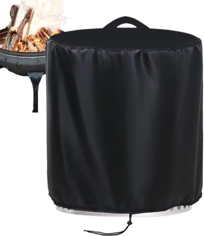 Cubierta de fogatas - Protector de pozo de fuego impermeable, cubierta de pozo al aire libre | Cubierta de servicio pesado para protección contra el clima, cubierta de pozo de fuego du