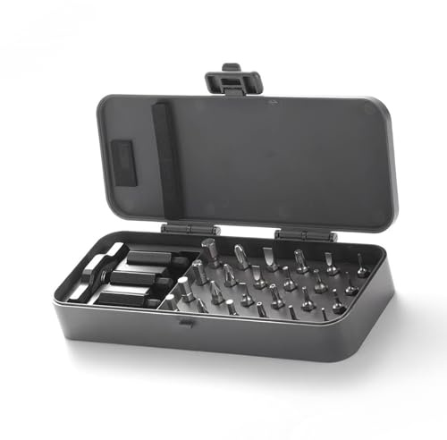 DOUDINGMAO Ensemble de tournevis à cliquet magnétique 24 en 1 avec poignée en T pour réparation à domicile et assemblage électronique