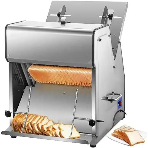 Electric Bread Slicer Machine, Adjustable Slice Thickness for Homemade Bread, Fruits, and Vegetables, 370W Power