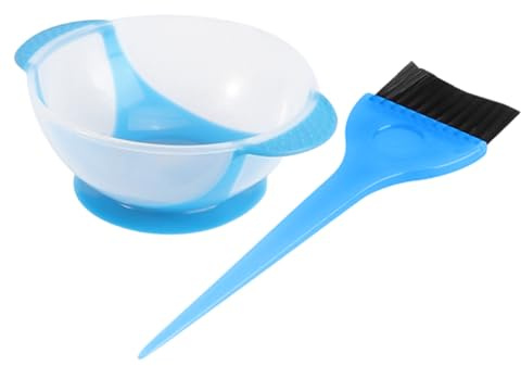 Yardenfun Profesional de Bol y Brocha para Tinte de Cabello Cuenco Mezclador Resistente con Ventosa Antideslizante Cepillo Flexible para Aplicación Uniforme para Salones y Uso Doméstico