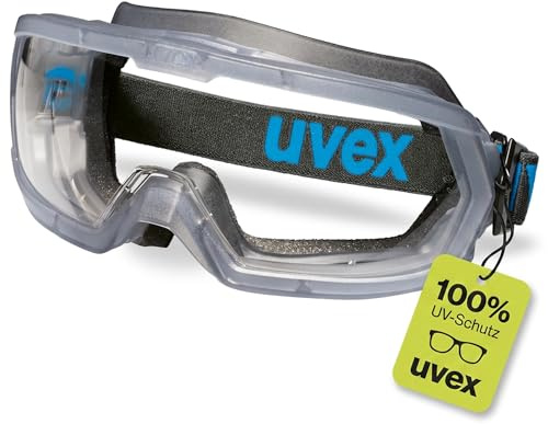 Uvex hypervision – helglasögon – skyddsglasögon med panoramabild – 100 % UV-skydd – dimfri och reptålig lins – svart/blå