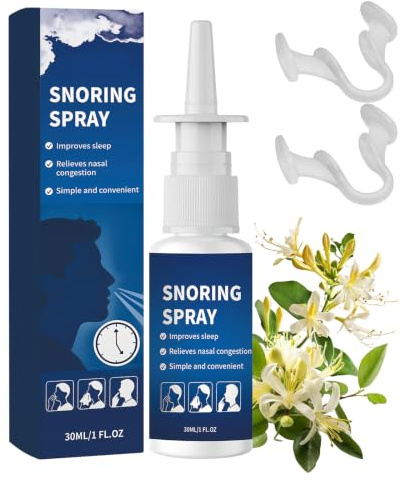 Spray Antironquidos 30 ml y 2 Dilatador Nasal, Solución de Niebla de Confort Nasal, Spray Anti Ronquidos: Alivia Eficazmente Los Ronquidos, Hidrata Suavemente y Mejora La Calidad Del Sueño