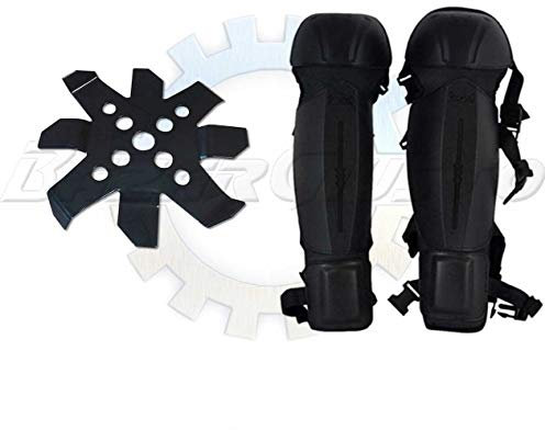 KIT DISCO PER DECESPUGLIATORE PROFESSIONALE PER ROVI CANNE STERPAGLIE + COPPIA GAMBALI PROTETTIVI PARAGAMBE