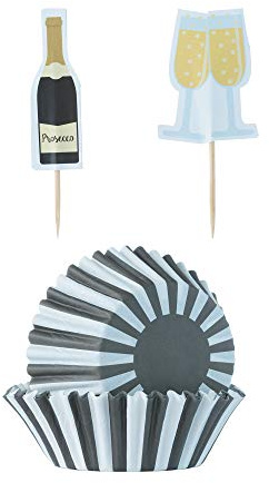 Mason Cash 48 Prosecco Cupcake Case and Toppers