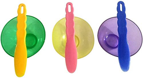 Lot de 3 bols mélangeurs en caoutchouc souple et coloré (grand, moyen, petit) avec spatules