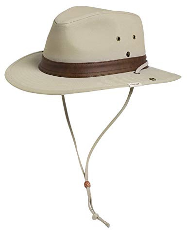 Comhats Fedora de safari unisex UPF 50 para hombres, protección UV de verano, sombrero de arbusto de ala ancha, pesca, senderismo, mujer, playa, sol, algodón, senderismo, vaquero, 91551UK_beige, M