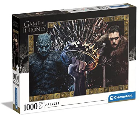 Clementoni - 39652 - Puzzle Game of Thrones - Puzzle 1000 Teile ab 10 Jahren, Erwachsenenpuzzle mit Wimmelbild, herausforderndes Geschicklichkeitsspiel für die ganze Familie