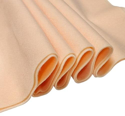 Jtnohx Filz, 1,4 mm dicker Bastelfilz, 90x90cm Filzstoff, Weicher Farbe Filz für Kunst- und Bastelprojekte (Aprikose)