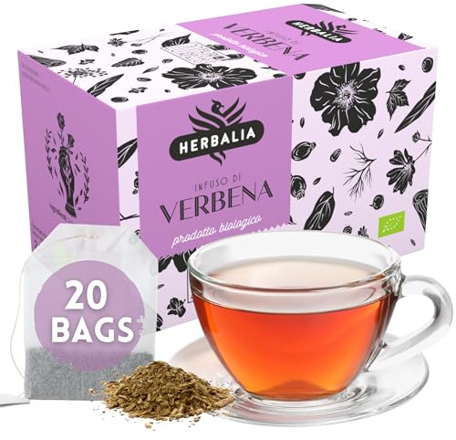 HERBALIA - Verbena Infusión, 20 Bolsitas sin Grapas, 24g, Relajante y Antiinflamatorio