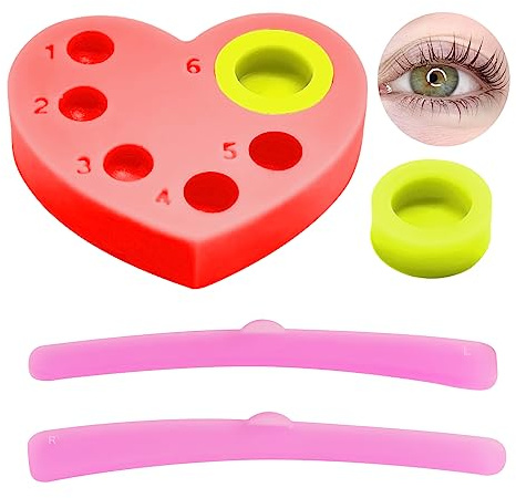 Lomansa Wimpernlifting Zubehör, Lash lifting tool, Tragen Sie eine Wimpern Lift Lotion auf, Silikon Wiederverwendbar für Salon und Heimwerker(Rot)