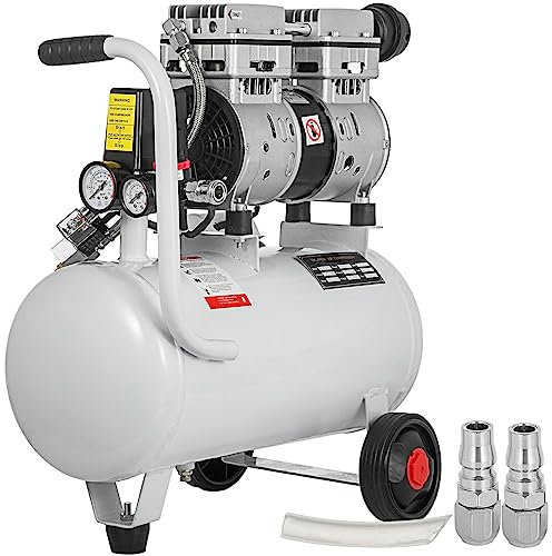 25 Litre Air Compressor, 750W, 58 dB Silent Compressed Air, Low Noise, Lightweight, Oil Free, Direct Drive, Compressed Air Pump for Workshops
