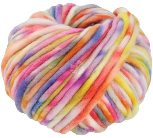 LANA GROSSA Confetti | Fingerdickes Merino-Dochtgarn mit Sprenkeldruck | Handstrickgarn aus 100% Schurwolle (Merino) | 100g Wolle zum Stricken & Häkeln | 50m Garn FB 4