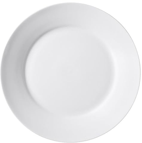 aro Teller flach, Porzellan, weiß, 6 Stück, Essteller (Ø 24 cm)