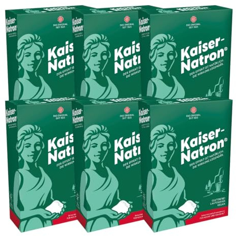 Kaiser Natron Pulver 6 x 250g | Reines Natriumhydrogencarbonat für Küche und Haushalt, Pulver, Glutenfrei, Vegan, Laktosefrei